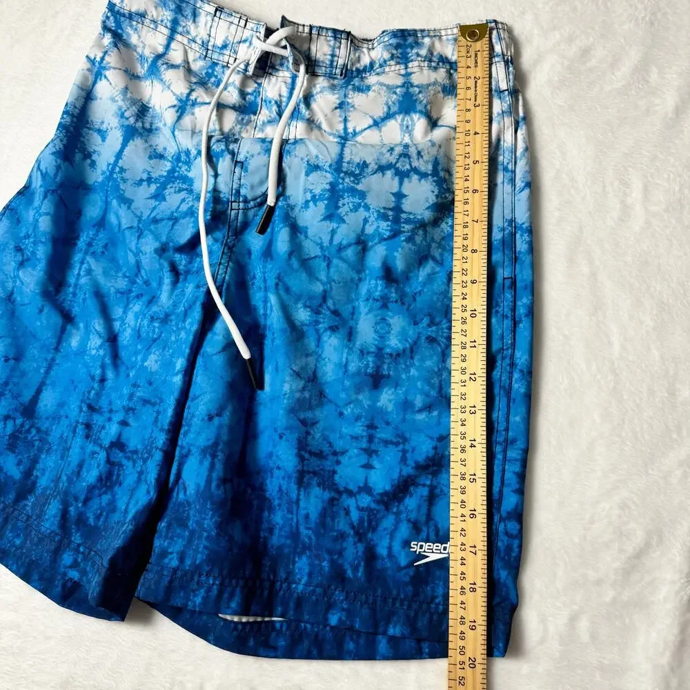 Speedo Blue Swim Trunks Men’s Medium Board Shorts Quick Dry Beach Swimwear